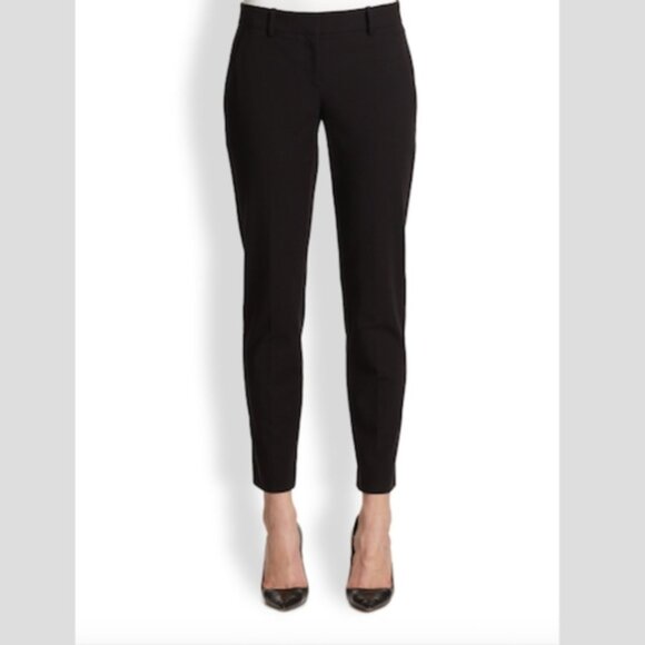Theory Testra Wool-Stretch Classic Crop Pants - Picture 1 of 9